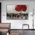 Quadro Decorativo Árvore Vermelha Paisagem