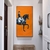 Quadro Decorativo Cavalo de Hipismo Fundo Laranja