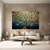 Quadro Árvore da Vida Abstrata Azul Com Folhas Coloridas - loja online