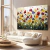 Quadro Pintura Flores Coloridas - comprar online