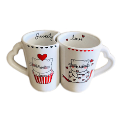 SET TAZAS GATITOS ENAMORADOS - comprar online