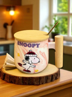 SNOOPY CON TAPA MADERA