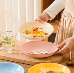 PLATO COLORES SNOOPY X4 UNIDADES - PANDA DECO