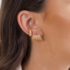 BRINCO EAR CUFF LUXO COM ZIRCONIAS - comprar online