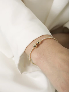 Imagen de BRACELETE CRAVEJADO E ESFERAS