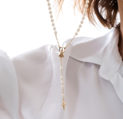 COLAR TERÇO PÉROLA NOSSA SENHORA