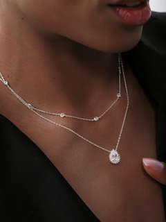 COLAR GOTA COM ZIRCONIA PRATA 925 - Adrélle Semijoias