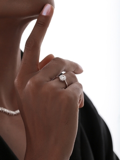 ANEL SOLITÁRIO COM ZIRCONIA PRATA 925 en internet