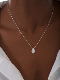 COLAR GOTA EM ZIRCONIA PRATA 925 on internet