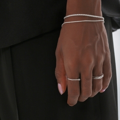 PULSEIRA MALHA PIPOCA PRATA 925