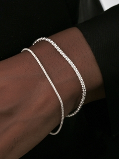PULSEIRA MALHA PIPOCA PRATA 925 - comprar online