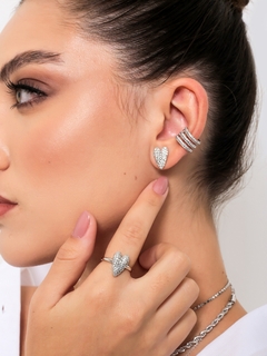 BRINCO CORAÇÃO ESTICADINHO ZIRCONIA - comprar online