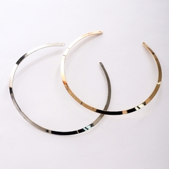 CHOKER ARO LISO ACHATADO - Adrélle Semijoias