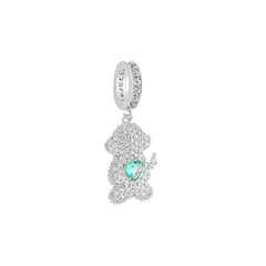 PINGENTE DOGUINHO CRAVEJADO RODIO BRANCO - buy online