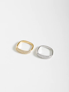 ANEL QUADRADO CRAVEJADO AJUSTÁVEL - online store