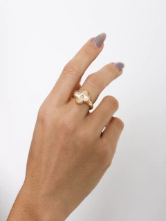 ANEL TREVO DUO COM ZIRCONIA - comprar online