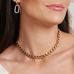 CHOKER CORRENTE ELOS GRUMET LUXO
