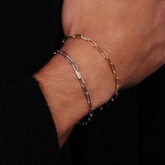 PULSEIRA MASCULINA ELOS RETANGULARES
