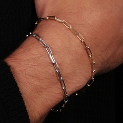 PULSEIRA MASCULINA ELOS RETANGULARES - comprar online