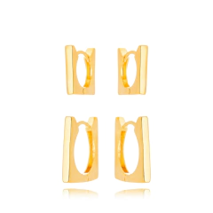 BRINCO GEOMÉTRICO QUADRADO CLIC M - Adrélle Semijoias