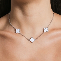 COLAR TREVOS VIRGINIA RODIO BRANCO - comprar online