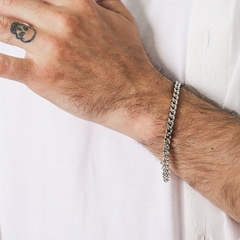 pulseira elos grumet aço inox masculina