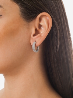 BRINCO ARGOLA LUXO CRAVEJADA - buy online