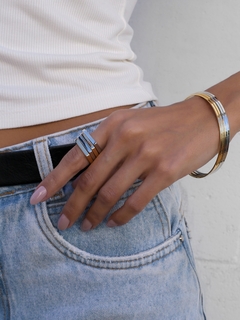 ANEL MINIMALISTA QUADRADO URBAN RÓDIO BRANCO - online store