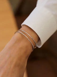 BRACELETE AJUSTAVEL EFEITO DUPLO - Adrélle Semijoias