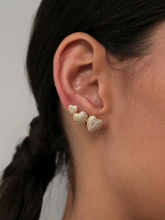 BRINCO CORAÇÃO COM ZIRCONIA - Adrélle Semijoias