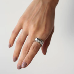 ANEL LISO COM MICROZIRCONIA ROD BRANCO - tienda online