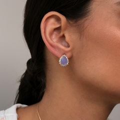 CONJUNTO GOTA RODIO BRANCO