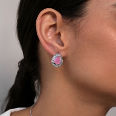CONJUNTO GOTA FUSION COLOR RODIO BRANCO