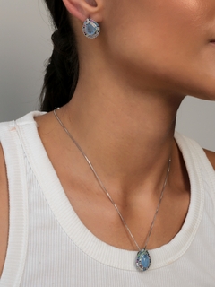 CONJUNTO GOTA FUSION COLOR RODIO BRANCO na internet