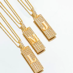 COLAR INICIAL PALITO ZIRCONIA - comprar online