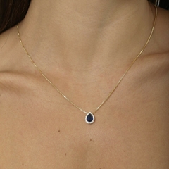 CONJUNTO GOTA MICRO ZIRCONIA OURO