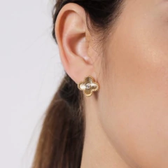 BRINCO TREVO TRABALHADO COM ZIRCONIA