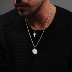 COLAR ELOS GRUMET COM PINGENTE PAI NOSSO - loja online