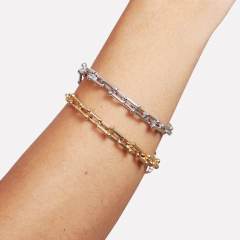 PULSEIRA ELOS EM U COM MINI ESFERAS - tienda online