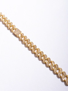 Colar Cravejado Zircônias banho Ouro 18k on internet