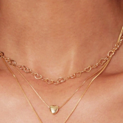 COLAR CORACÃO LISO DELICADO - online store