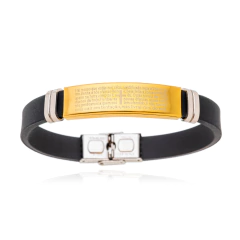 PULSEIRA SILICONE ORAÇÃO PAI NOSSO OURO en internet