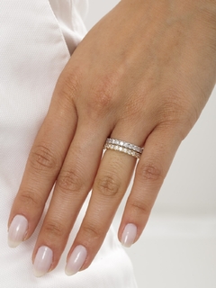 ANEL APARADOR MICRO ZIRCONIA OURO 18K - tienda online