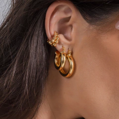 BRINCO ARGOLA TUBO COM FECHO M - Adrélle Semijoias