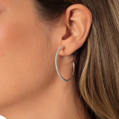 BRINCO ARGOLA COM ZIRCONIAS - comprar online