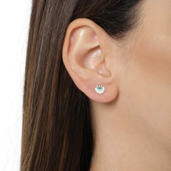 Imagen de BRINCO CORAÇÃO ZIRCONIA PRATA 925