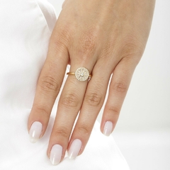 Imagen de ANILLO PIZZA CRAVEJADO CON ZIRCONIAS