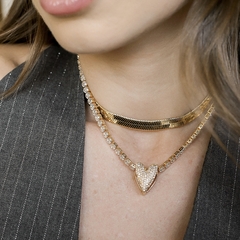 PINGENTE CORAÇÃO PASSANTE ZIRCONIA STYLE - buy online