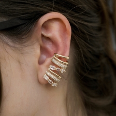 BRINCO EAR CUFF ZIRCONIA CRISTAL AURA
