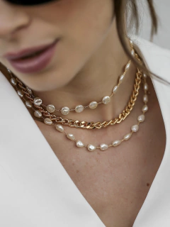 CHOKER PÉROLA ORGÂNICA STYLE - comprar online